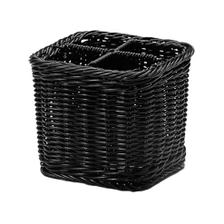 Bestickkorg 4-fack PP Svart 16x16x14cm