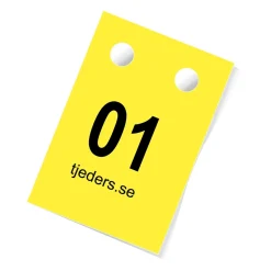 Biljettrulle 2siffrig gul TJEDER