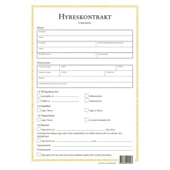 Blankett Hyreskontrakt Lägenhet Med Kopia A4