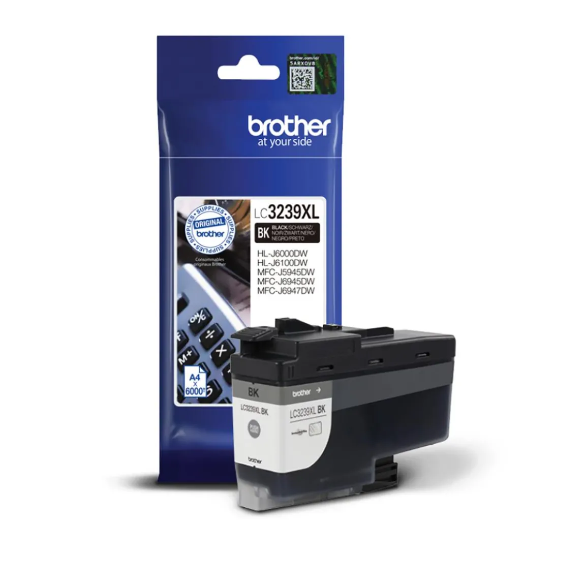 Bläckpatron Brother 6000 Sidor LC3239XLBK Svart