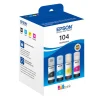Bläckpatron Epson T104 C13T00P640 4-färg 4x65ml