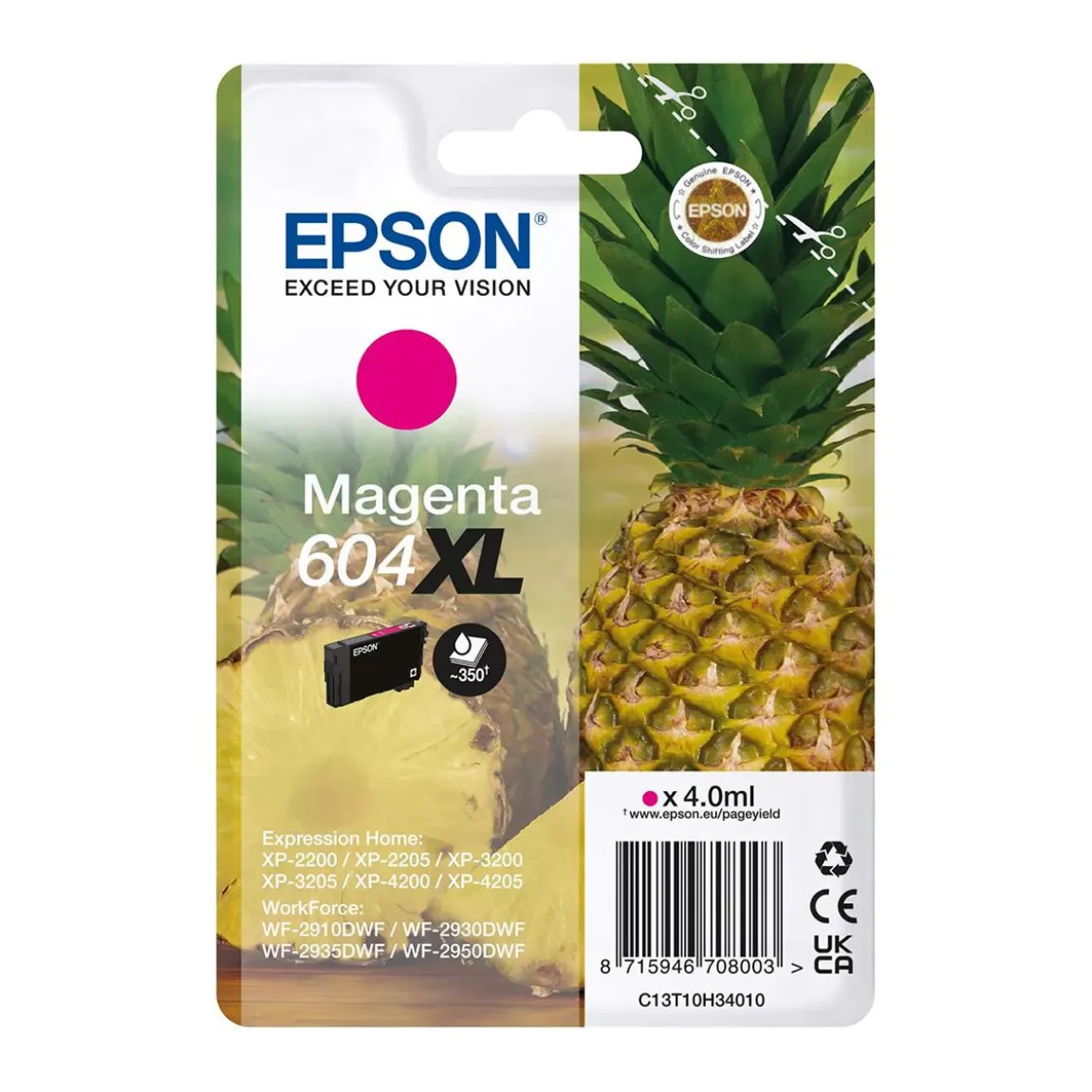 Bläckpatron Epson T604XL C13T10H34010 Magenta