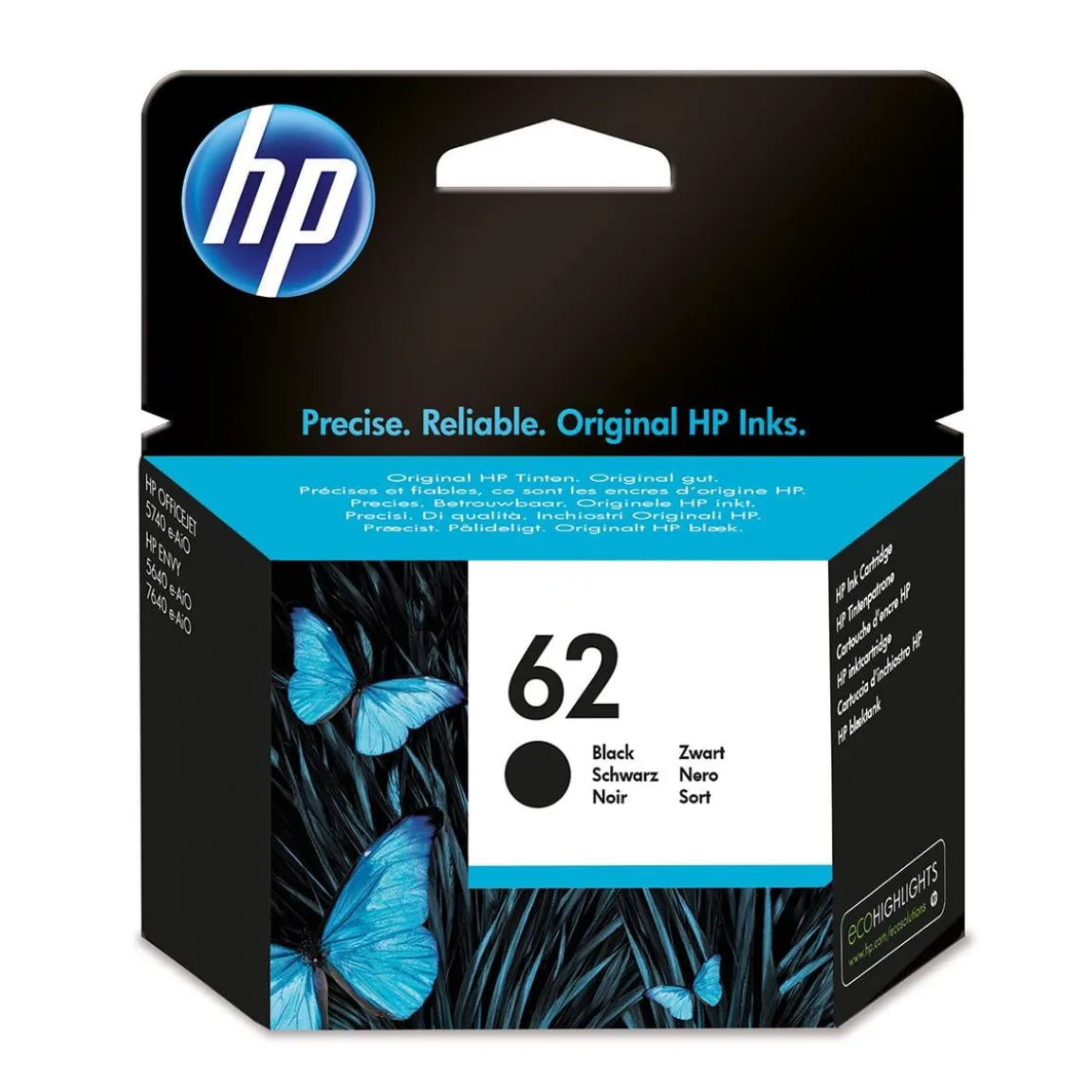 Bläckpatron HP No62 C2P04AE Svart