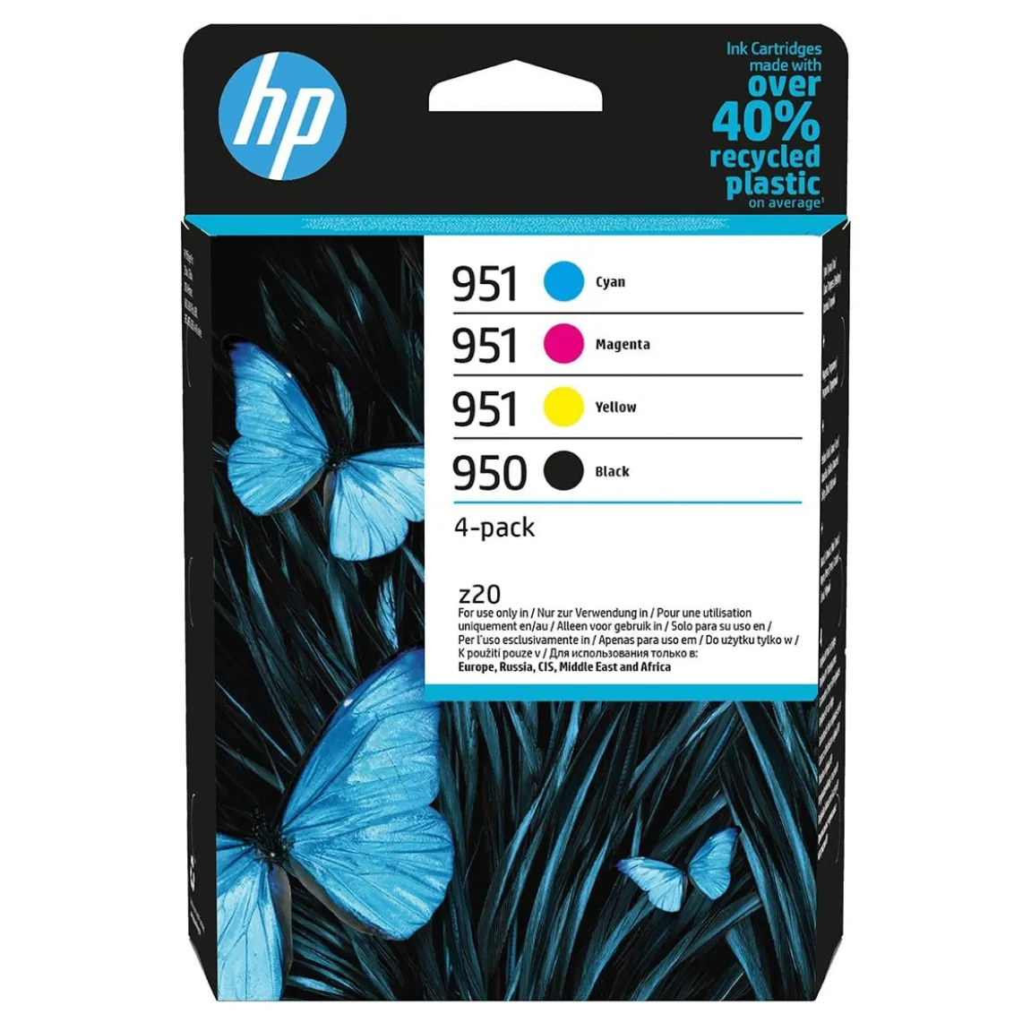 Bläckpatron HP 950-951 4-Pack 4 x 1000 sid 6ZC65AE CMY