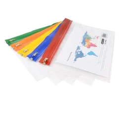 Blixtlåspåse Rapesco Zippy bag Sort. Färger A5
