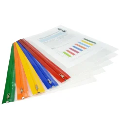 Blixtlåspåse Rapesco Zippy bag Sort. Färger A4