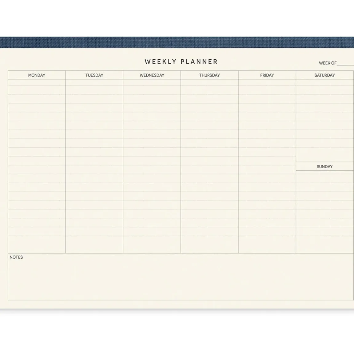 Block Burde Weekly Planner 296x221mm