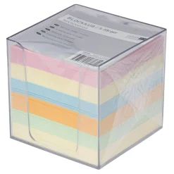 Blockkub Inkl Hållare Limmad Mix Färg 90x90mm 850 Blad