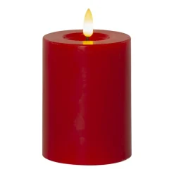 Blockljus LED Star Trading Flamme Flow Röd 75x125mm