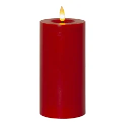 Blockljus LED Star Trading Flamme Flow Röd 75x175mm