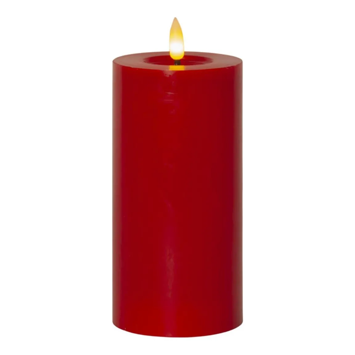 Blockljus LED Star Trading Flamme Flow Röd 75x175mm