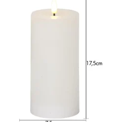 Blockljus LED Star Trading Flamme Flow Vit 75x175mm