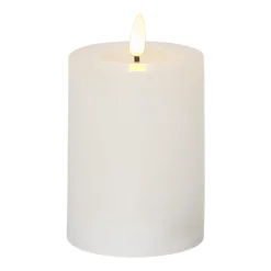 Blockljus LED Star Trading Flamme Flow Vit 75x125mm