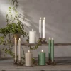 Blockljus LED Star Trading Flamme Stripe Beige
