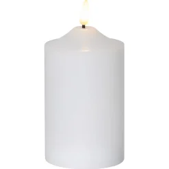 Blockljus Star Trading LED Flamme Vit 75x150mm