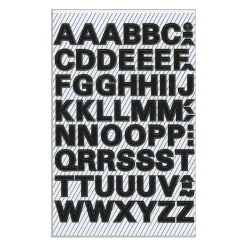 Bokstavsetikett Avery 9,5mm A-Z svart