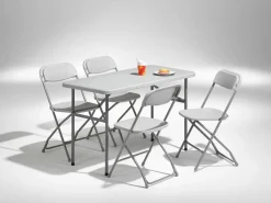 Bord Party Fällbart Grå/Grå 122x61x73,4cm