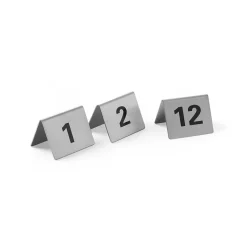 Bordsskylt Hendi Nr 1-12 Rostfri 50x35x40mm