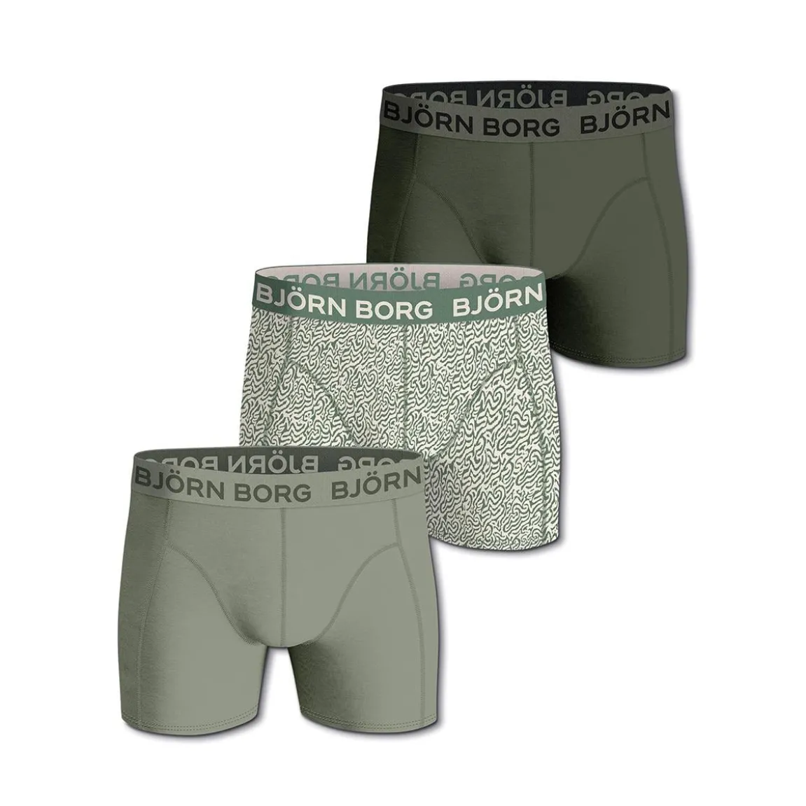 Boxerkalsong Björn Borg 1001899 3-Pack Army Green S