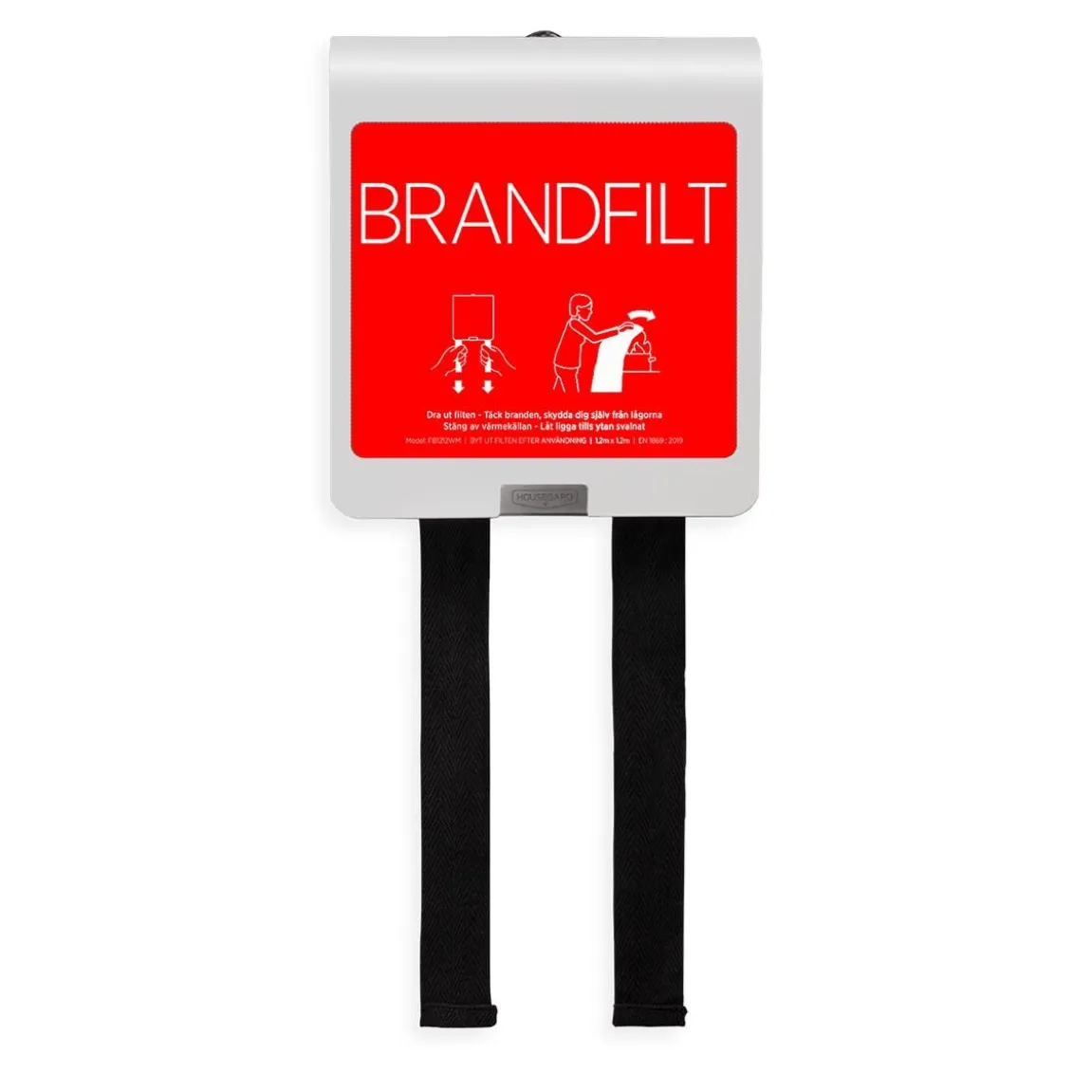 Brandfilt Housegard Mantle Metallhölje Vit 120x120cm