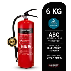 Brandsläckare Housegard Pulver 55a Röd 6kg