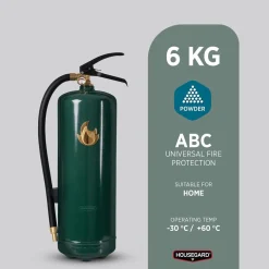 Brandsläckare Housegard Pulver Grön/Guld 6kg