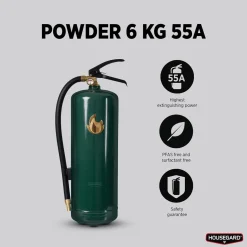 Brandsläckare Housegard Pulver Grön/Guld 6kg