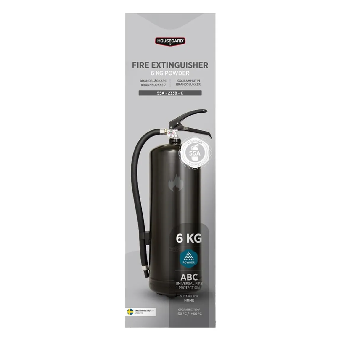 Brandsläckare Housegard Pulver Svart 6kg