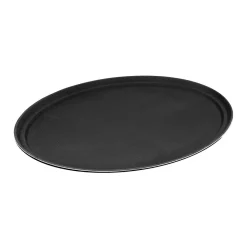 Bricka Halkfri Oval Svart 56x68cm
