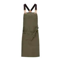 Bröstlappsförkläde Segers 4078 Mörk olivgrön 75x90