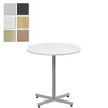 Cafébord Lanab Krysstativ Björk/Silver Ø700 H720mm