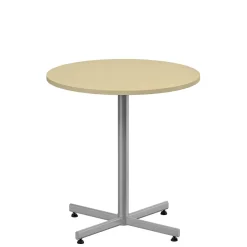 Cafébord Lanab Krysstativ Björk/Silver Ø700 H720mm
