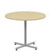 Cafébord Lanab Krysstativ Björk/Silver Ø900 H720mm
