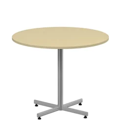 Cafébord Lanab Krysstativ Björk/Silver Ø900 H720mm
