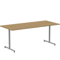 Cafébord Lanab T-stativ Ek/Silver 1800x800mm