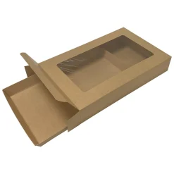 Cateringkartong Med Fönster Brun 47x27x7cm