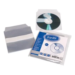 CD-ficka Bantex Med Låsflik Självhäftande