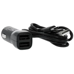 Ciggladdare Gear 12/24V 2xUSB-A 3.4A Kabel USB-A till USB-C 2.0 1m Svart