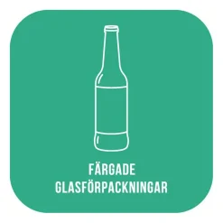 Dekal Glasförpackning Färgad Grön 210x210mm
