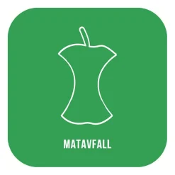 Dekal Matavfall Grön 210x210mm