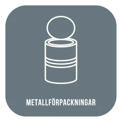 Dekal Metallförpackning Grå 210x210mm