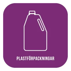 Dekal Plastförpackning Lila 210x210mm