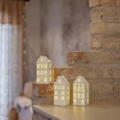 Dekoration Star Trading Inomhus Vinter Hus Vit 15cm