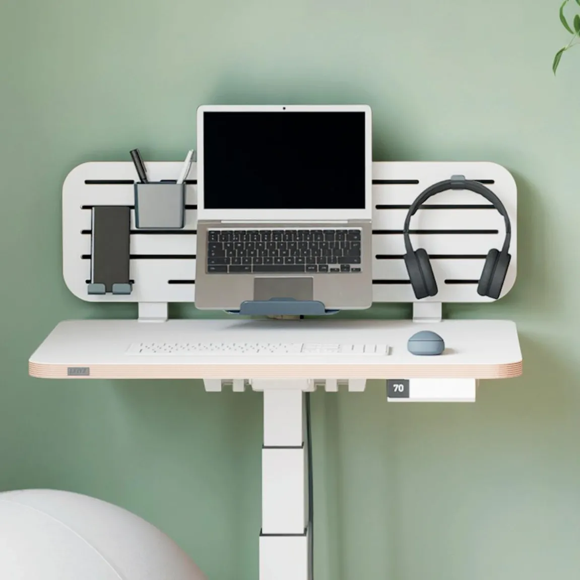 Desk Organiser Leitz Till Ergo Pegboard Inkl Laptopställ + 3 tillb 85x25cm