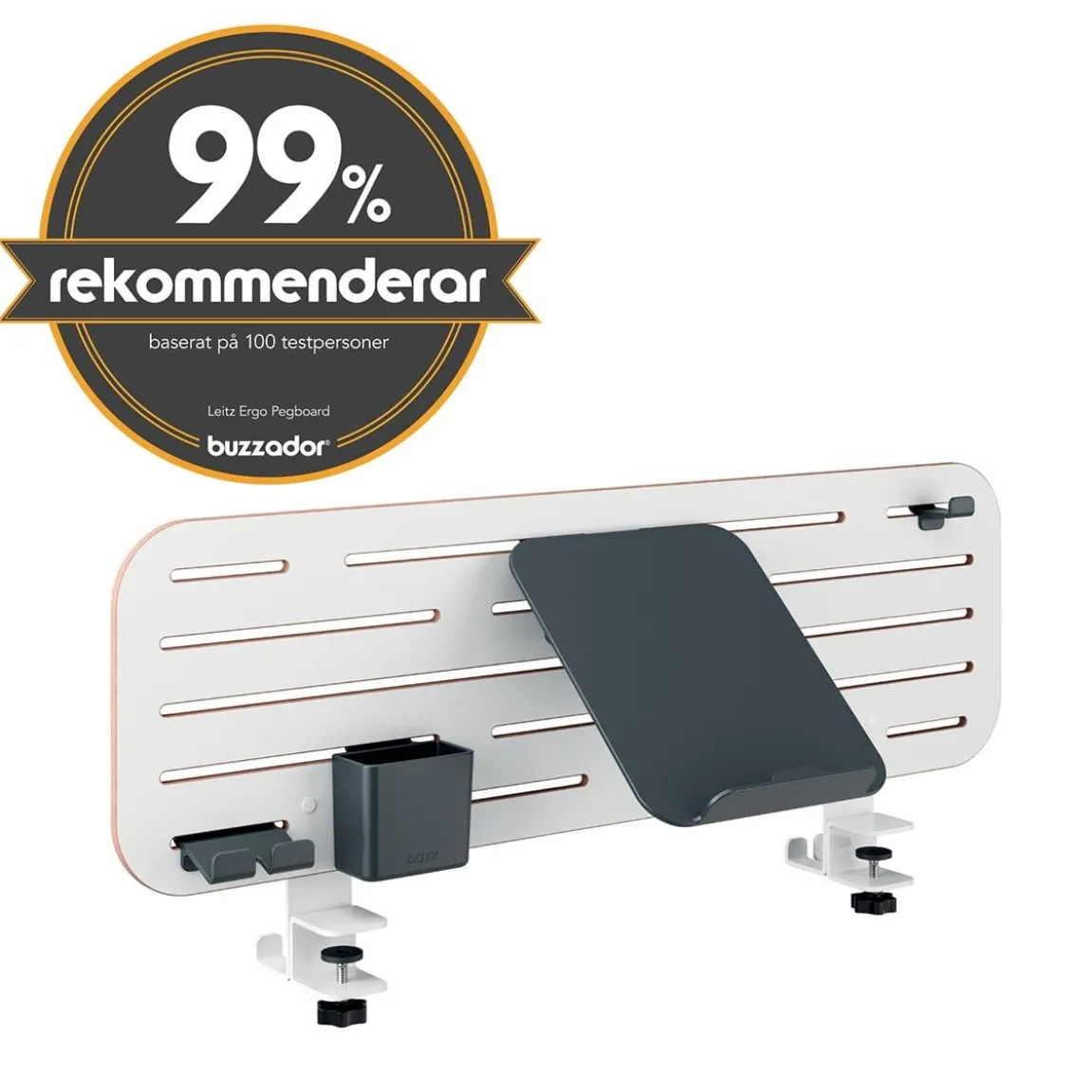 Desk Organiser Leitz Till Ergo Pegboard Inkl Laptopställ + 3 tillb 85x25cm