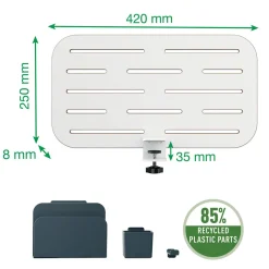 Desk Organiser Leitz Till Ergo Pegboard Inkl 3 Tillbehör 42x25cm