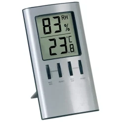 Digital innetermometer Viking inne/hygro silver 100x65mm
