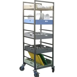 Diskbacksvagn 9 st Gejdrar Rostfri 570x505x1665 mm
