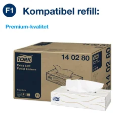 Dispenser Ansiktsservett Tork F1 Stål/Svart
