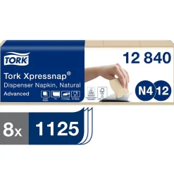 Dispenserservett Tork N4 1-lag Brun 21,3x33cm